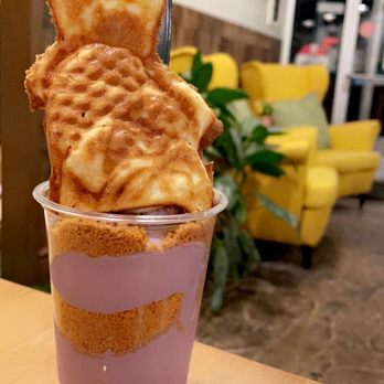 Doki Doki - Ube taiyaki with custard and biscoff - Desserts Near Me - Salt Lake City, Utah Doki Doki - Ube taiyaki with custard and biscoff - Desserts Near Me - Salt Lake City, Utah