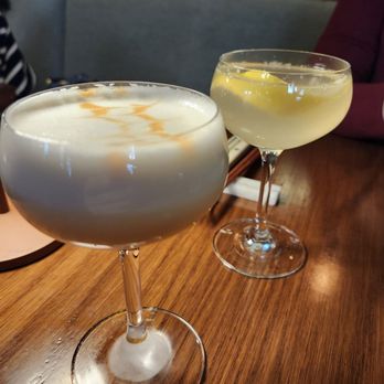 Camelia - Amaretto Sour and special request for a Soixante-quinze (French 75). - French Near Me - Los Angeles, California