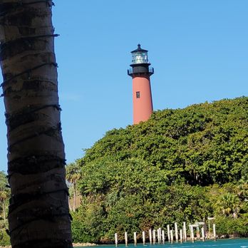 Lucky Shuck - Jupiter Lighthouse view from our table - Seafood Near Me - Jupiter, Florida Lucky Shuck - Jupiter Lighthouse view from our table - Seafood Near Me - Jupiter, Florida