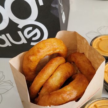 Bad-Ass Breakfast Burritos - cold onion rings - Breakfast & Brunch Near Me - Northridge, California