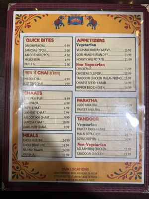 Menu photo 4 Chandni Chowk Santa Clara, CA