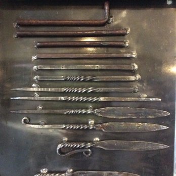 Thorne Metals Studio - What we made in class - starts out with metal rod and twisted and hammered into a shepherd's knife - Metal Fabricators Near Me - Anacortes, Washington