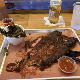 1/2 rack ribs and collards 1/2 rack ribs and collards