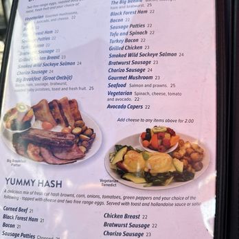 Angelina's - Breakfast playter and eggs Benedict menu - Breakfast & Brunch Near Me - New Westminster, British Columbia