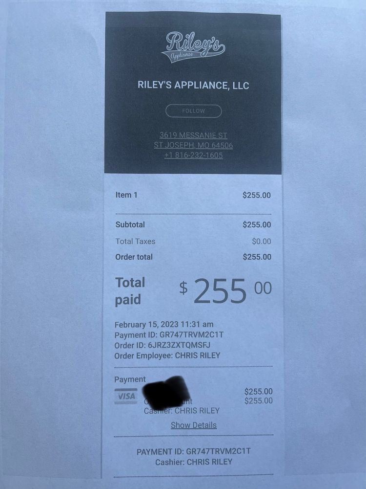 RILEY’S APPLIANCE Updated September 2024 14 Photos & 12 Reviews 3619 Messanie St, Saint