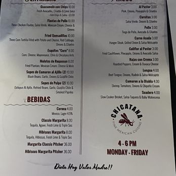 Chicatana Fine Mexican Cuisine - Menu happy hour - Mexican Near Me - Washington, DC, District of Columbia Chicatana Fine Mexican Cuisine - Menu happy hour - Mexican Near Me - Washington, DC, District of Columbia