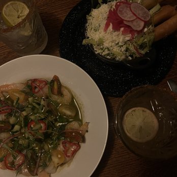 A'Verde Cocina and Tequila Library - Shrimp Augachile + Taquitos - New Mexican Cuisine Near Me - Cary, North Carolina