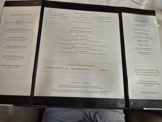 Menu photo 5 Anthony's Prime Steak & Seafood Henderson, NV Menu photo 5 Anthony's Prime Steak & Seafood Henderson, NV