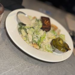 BJ's Restaurant & Brewhouse - Chicken Caesar Salad ( No Chicken- Add Blackened Salmon)