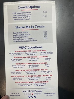 Menu photo 6 White Rock Coffee - Preston Center Dallas, TX Menu photo 6 White Rock Coffee - Preston Center Dallas, TX