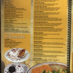 La Antigua Mexican - Menu