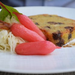 Terrine de crustacés et risotto safrané