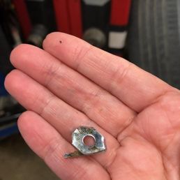 Screw was at least 3/4 inch, punctured into front left steer tire. Screw was at least 3/4 inch, punctured into front left steer tire.