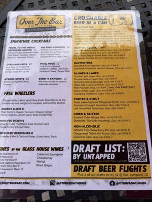 Menu photo 1 OTB at the Boathouse Allison Park, PA
