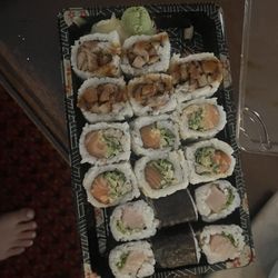 Ginger Exchange - Yellowtail w/Scallions Maki, Spicy Salmon Maki, Chicken Teriyaki Maki