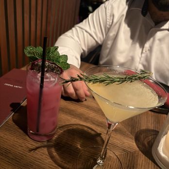 Three Thirty Three - Dragonfruit Mocktail and "Whose smoking herb" - Steakhouses Near Me - Tempe, Arizona