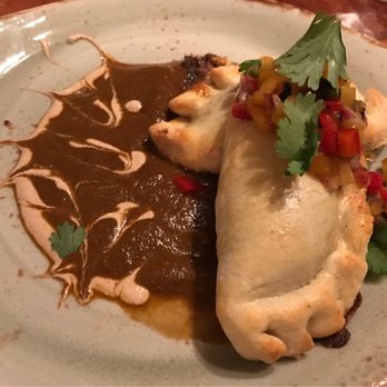 Desert Bistro - Bison empanadas with molé - $11 (these were super tasty!) - New American Near Me - Moab, Utah Desert Bistro - Bison empanadas with molé - $11 (these were super tasty!) - New American Near Me - Moab, Utah
