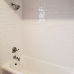 White on white subway tile just as we asked! White on white subway tile just as we asked!