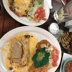 Tkilaz Mexican Restaurant Bar and Grill - Combo plate, one taco, one enchilada & one chalupa