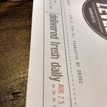 Sea Level NC - Menu with date stamp! - Seafood Near Me - Charlotte, North Carolina