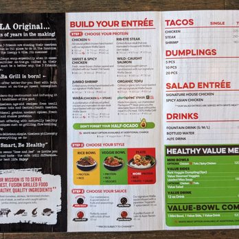 WaBa Grill - Menu 4/30/24 - Fast Food Near Me - Fresno, California