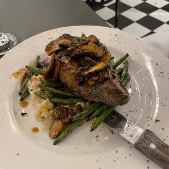 Cork & Cleaver - Mishima wagyu sirloin w/green beans and risotto. - Gastropubs Near Me - Montgomery, Alabama Cork & Cleaver - Mishima wagyu sirloin w/green beans and risotto. - Gastropubs Near Me - Montgomery, Alabama