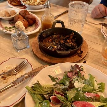 Haberdish - Leafy greens salad, Brussels sprouts, hush puppies, chick sand, etc - Southern Near Me - Charlotte, North Carolina