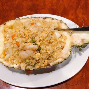 Jade Garden Restaurant - a pineapple filled with rice and vegetables - Chinese Near Me - Edison, New Jersey Jade Garden Restaurant - a pineapple filled with rice and vegetables - Chinese Near Me - Edison, New Jersey
