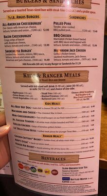 Menu photo 3 Texas Roadhouse Tempe, AZ