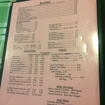 Philipi Inn - the menu for breakfast - Salad Near Me - Philippi, West Virginia