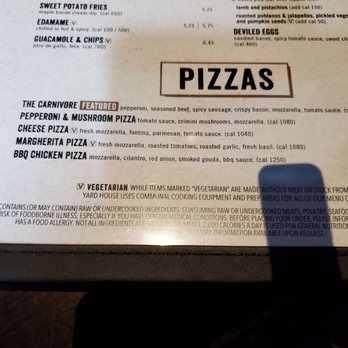 Yard House - Menu as of 3-3-20 - Bars Near Me - Roseville, California