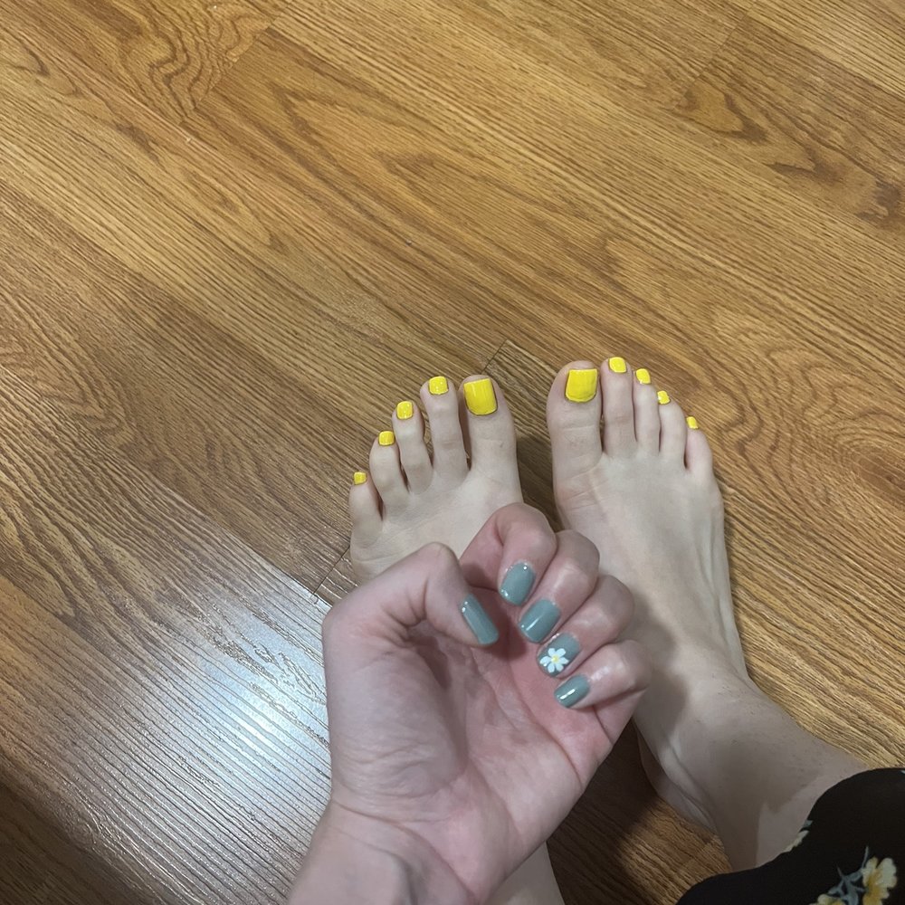 Fantasy Nails - Gel manicure & regular pedicure, $56. The extra $6 is a $3 fee for nail design per finger. I absolutely love it! - Nail Salons Near Me - Van Nuys, California