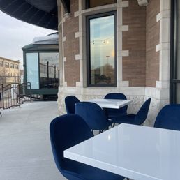 Patio with comfortable seating. Patio with comfortable seating.