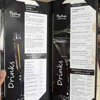 Pasha Cafe & Lounge - Drink menu - Mediterranean Near Me - Pittsburgh, Pennsylvania