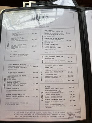 Menu photo 6 Mack's Babylon, NY