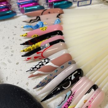 Bloom Nail Arts & Spa - some of the designs he offers but he can do pretty much anything if you show reference photo - Nail Salons Near Me - Orange, California