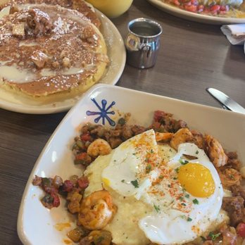 Snooze, an A.M. Eatery - Shrimp and Grits, Cinnamon Pancakes, Breakfast Burrito - Breakfast & Brunch Near Me - Nashville, Tennessee