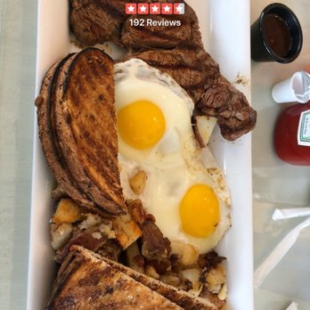 The Parkside Cafe - steak&egg  real steak not pice of meat super for 1 ... - Cafes Near Me - Bristol, Connecticut