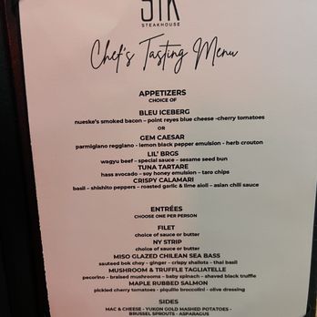 STK Steakhouse - Chef's Tasting Menu - Steakhouses Near Me - Nashville, Tennessee