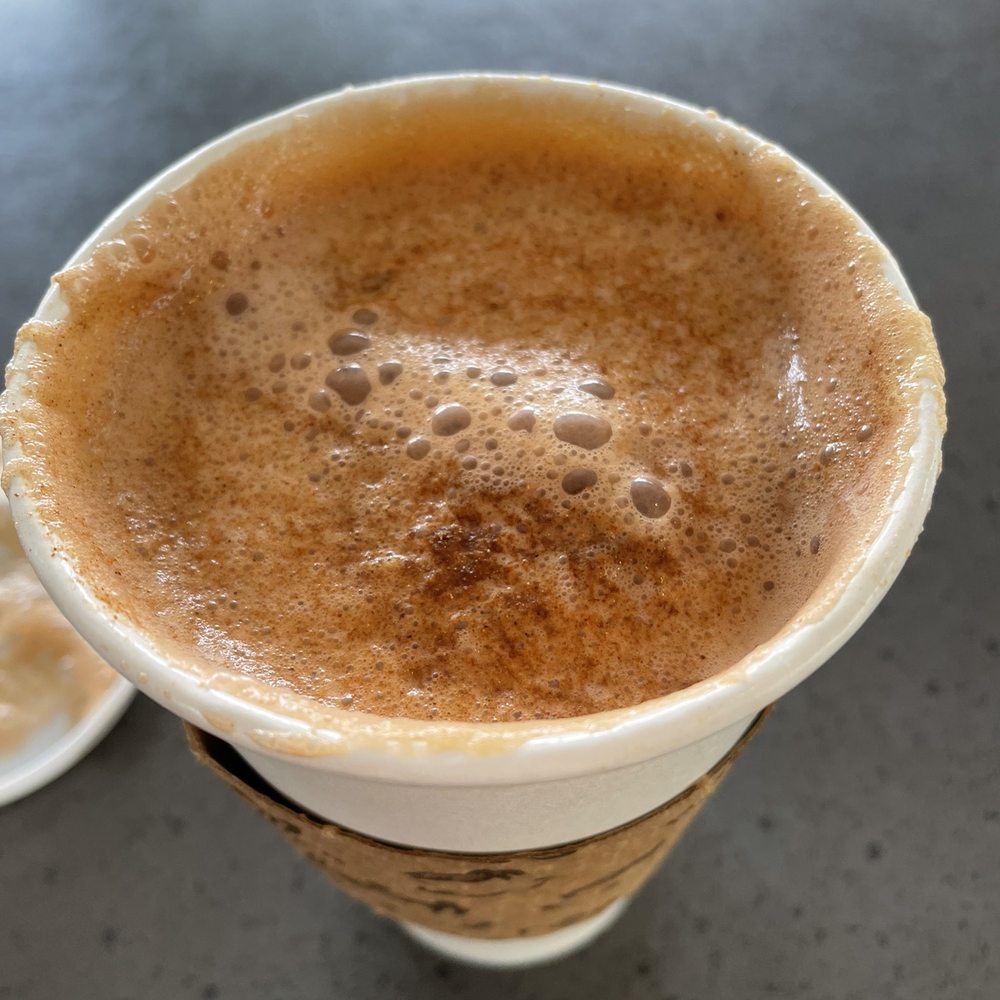 Java Man - White truffle raspberry latte with almond milk & cinnamon (not great) - Coffee & Tea Near Me - Hermosa Beach, California Java Man - White truffle raspberry latte with almond milk & cinnamon (not great) - Coffee & Tea Near Me - Hermosa Beach, California