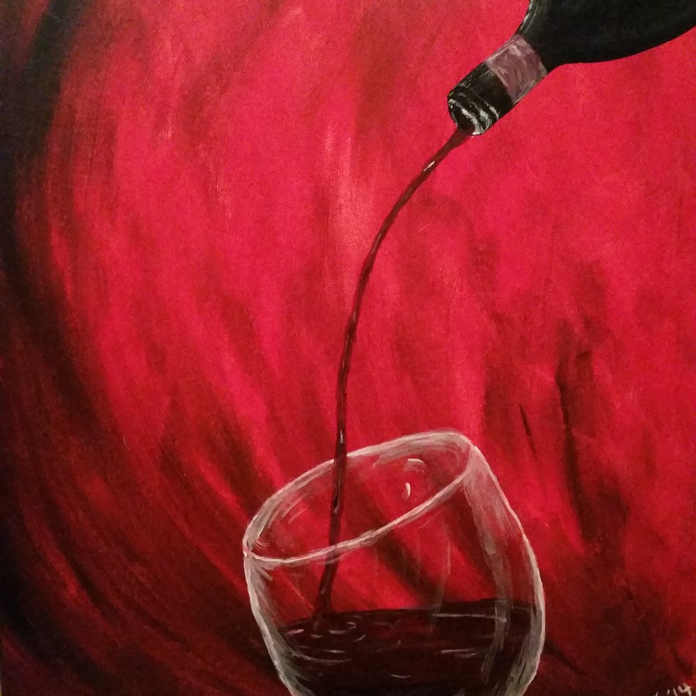 Corks And Canvases - Final product from girlfriend's painting night - Art Classes Near Me - Murrysville, Pennsylvania