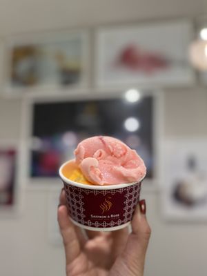 Saffron & Rose Ice Cream by null