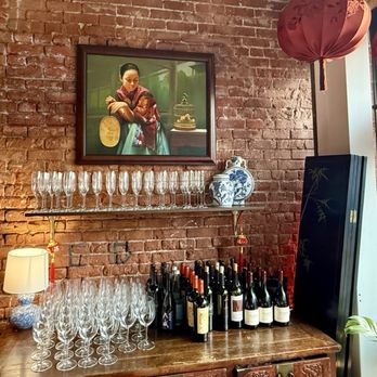 Tea Modern Chinese - Wine display - Tea Rooms Near Me - Orange, California Tea Modern Chinese - Wine display - Tea Rooms Near Me - Orange, California