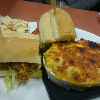 RD's Southern BBQ - Shrimp Poboy with Mac n Cheese and coleslaw mmm - Southern Near Me - Brampton, Ontario