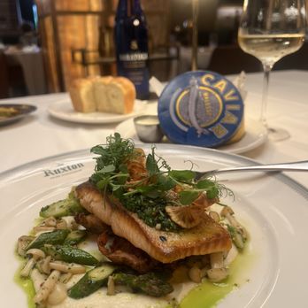 The Ruxton - Salmon with artichokes in caviar ti - Steakhouses Near Me - Baltimore, Maryland