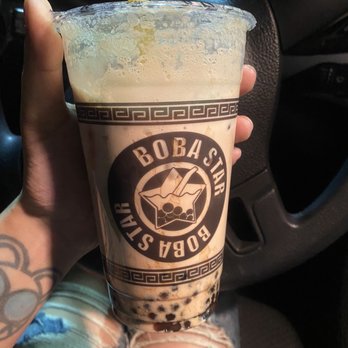 Boba Star - Regular almond milk tea with mini boba - Coffee & Tea Near Me - Corona, California Boba Star - Regular almond milk tea with mini boba - Coffee & Tea Near Me - Corona, California