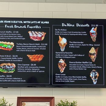 Aloha Waffle Bar - Food menu pt2 - Coffee & Tea Near Me - Jacksonville, Florida