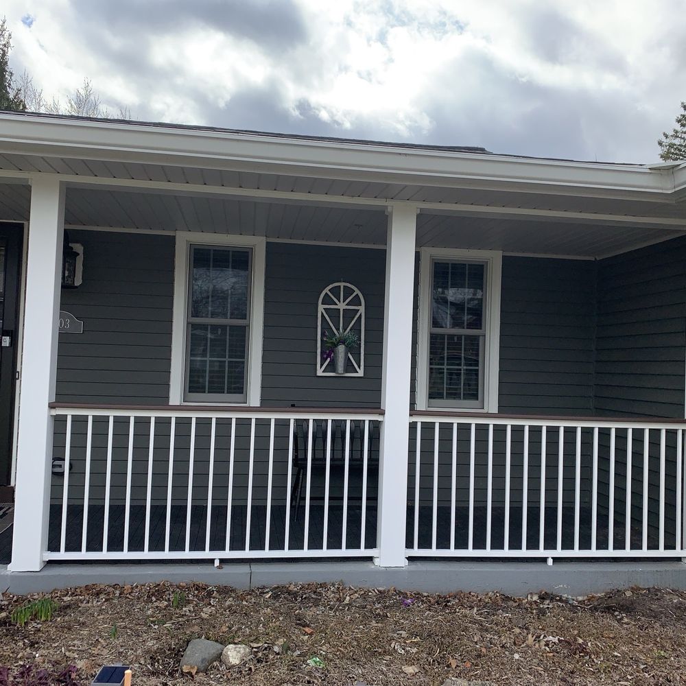 Hometown Builders Unlimited - Side one of two railing replacement. - Patio Coverings Near Me - Slinger, Wisconsin Hometown Builders Unlimited - Side one of two railing replacement. - Patio Coverings Near Me - Slinger, Wisconsin