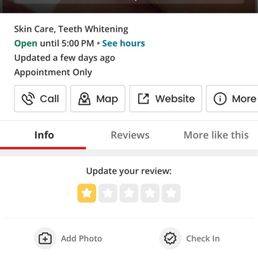Hours not listed on her website & hours were not listed on Yelp. As seen, she updated her hours on the day she responded to my review. Hours not listed on her website & hours were not listed on Yelp. As seen, she updated her hours on the day she responded to my review.