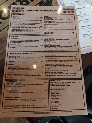 Menu photo 4 Bourbon & Boots Albuquerque, NM